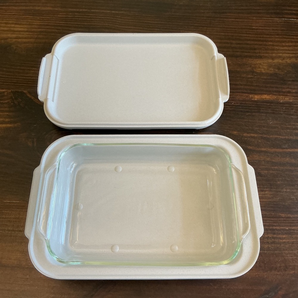 Aladdin TempReserve Insulated Food Carrier Gray ICC500 with Pyrex Glass Dish USA